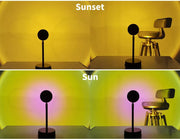 Emitto Rainbow Sunset Projection Lamp LED Modern Romantic USB Night Light Decor
