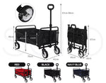 Lambu Camping Trolley Cart Foldable Picnic Wagon Utility Outdoor Garden Trailer