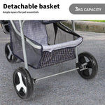 Pawz Large Pet Stroller Dog Cat Carrier Travel Pushchair Foldable Pram 4 Wheels