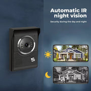 Video Door Bell WiFi Phone Intercom System with Monitor Doorbell Camera Wireless