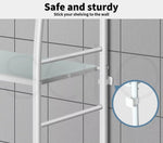 Dutxa 3 Tier Over Toilet Storage Shelf Rack Stand Washing Machine Steel White