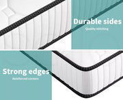Dreamz Pocket Spring Mattress Medium Firm Foam Queen Double King Single Bed 20cm