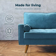 Levede Sofa 3 Seater Fabric Futon Couch Armchair Lounge Recliner Living Room
