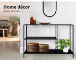 Levede 3-Tier Console Table Office Furniture Desk Hallway Side Entry Hall Shelf