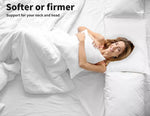Dreamz Pillows Bed 4 Pack Home Hotel Soft Family Cotton Cover Standard Size Firm