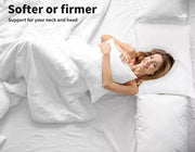 Dreamz Pillows Bed 4 Pack Home Hotel Soft Family Cotton Cover Standard Size Firm