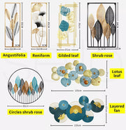 Large Metal Wall Art Framed Home Decor Hanging Flower Leaf Sculpture Outdoor