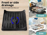Toque Dish Drying Rack 2 Tier Detachable Drainboard Cutlery Drainer Black