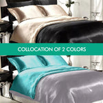 Dreamz Quilt Cover Set Silky Satin Quilt Cover Luxury Duvet Pillowcases Summer