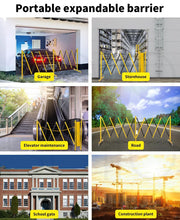 Extendable Garden Gate Mobile Security Retractable Fence Metal Barrier Pet 16ft