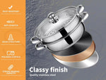 Toque Stainless Steel Steamer Pot Home Kitchen Cookware Tool Hot Pot 3/4 Tier