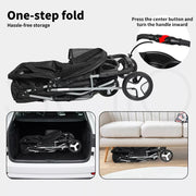 Pawz Pet Stroller Dog Cat Cage Carrier Travel Pushchair Foldable Pram 3 Wheels