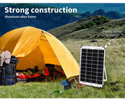 12V 10W Solar Panel Kit Mono Backup for Caravan Car Battery Charging Controllers