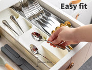 Kitchen Drawer Organizer Cutlery Tray Insert Cabinet Utensil Storage Box Holder