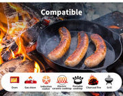 Toque Non Stick Frying Pan Set 3PCS Cast Iron Steak Skillet BBQ Cookware Frypan