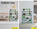 Levede 2x 4 Tier Plant Stand Shelves Garden Steel Storage Shelf Steel Frame