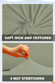 Couch Sofa Seat Covers Stretch Protectors Slipcovers 2 Seater Khaki