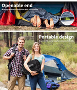 Mountview Double Sleeping  Bags Outdoor Camping Hiking Thermal -10℃ Tent Grey