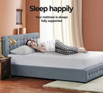Levede Fabric Bed Frame Gas Lift Storage Wooden Matress Base Double Queen King
