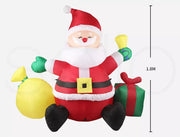 Santaco Inflatable Christmas Outdoor Decorations Santa 1.8M LED Lights Party