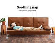Levede Sofa Bed Adjustable Recliner Lounge Couch Leather 3 Seater Cup Holder