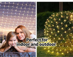 Emitto LED String Fairy Lights Net Mesh Curtain Wedding Party Xmas Decor Outdoor