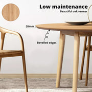 Levede Dining Table Round Rubberwood Base Kitchen Cafe Restaurant 100/120cm
