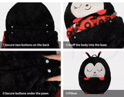 Mountview Sleeping Bag Child Pillow Stuffed Toy Kids Gift Toy Ladybug 180cm L