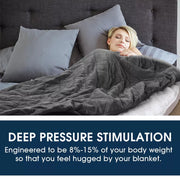 Dreamz Weighted Blanket Heavy Gravity Adults Sleeping Deep Relax 9KG Grey