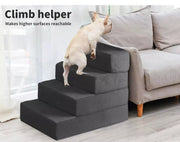 Pawz Pet Ramp Memory Foam Dog Cover Stairs Portable Cat Ladder For Bed 2 Steps