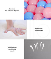 BoPeep Kids Balls Pit Baby Ocean Play Foam Pool Barrier Toy Padding Child Grey