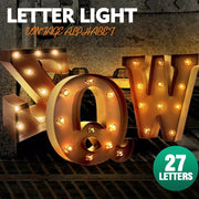 Metal Number/Alphabet LED Letter Lights Light Up  Hanging Marquee Decor