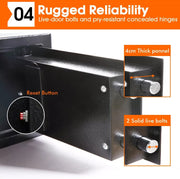 Digital Safe Electronic Security Box Home Office Cash Lock Deposit Password 6.4L