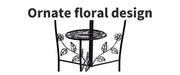 Plant Stand Outdoor Indoor Flower Pots Garden Metal Corner Shelf Wrought Iron