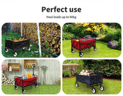 Lambu Camping Trolley Cart Foldable Picnic Wagon Utility Outdoor Garden Trailer