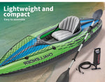 Intex Inflatable Kayak Boat K1 Sports Challenger 1 Seat Person Floating Oar Lake