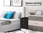 Levede 3 Drawer Office Drawers Cabinet Storage Cabinets Steel Rack Home Black