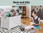 Levede Kids Toy Box Storage Chest Cabinet Container Clothes Organiser White