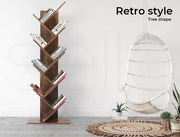 Levede Bookshelf Wooden Tree Bookcase 8-Tier Storage Home Decor Display Stand
