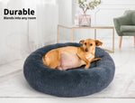 Pawz Pet Dog Calming Bed Warm Soft Plush Round  Comfy Sleeping Washable 80cm