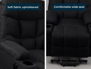 Levede Recliner Chair Electric Lift Chair Armchair Lounge Fabric Sofa USB Charge