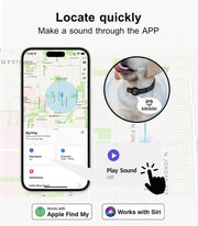 Pawz Bluetooth Pet Tracker Collar Dog Locator GPS Smart Waterproof 120m Black