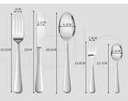 Toque Cutlery Set Stainless Steel 30PCS Silver Knife Fork Spoon Kids