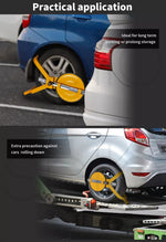 Wheel Defender Lock Clamp Car Caravan Trailer Security Keys Heavy Duty 13''-15''