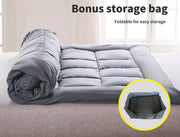 Dreamz Mattress Protector Topper Bamboo Charcoal Pillowtop 1000GSM Mat Pad Cover