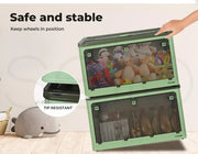 Storage Box Plastic Stackable Container Clothes Wardrobe Organiser 5 Side Open