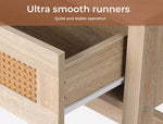 Levede Table Wooden Console Table Set With Storage Drawers Laptop Desk 105X55CM