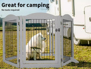 Pawz 6 Panels Pet Dog Playpen Puppy Exercise Cage Enclosure Fence Indoor Grey