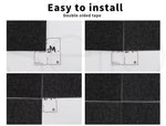 Marlow 20x Carpet Tiles Heavy Commercial Retail Office Flooring Black 50X50cm