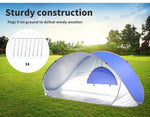 Mountview Pop Up Tent Beach Camping Tents 2-3 Person Hiking Portable Shelter Mat